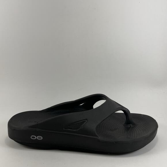 Oofos Ooriginal Flop Flops Womens Size 8 Mens 6 Black Comfort Recovery Sandal - Picture 1 of 9